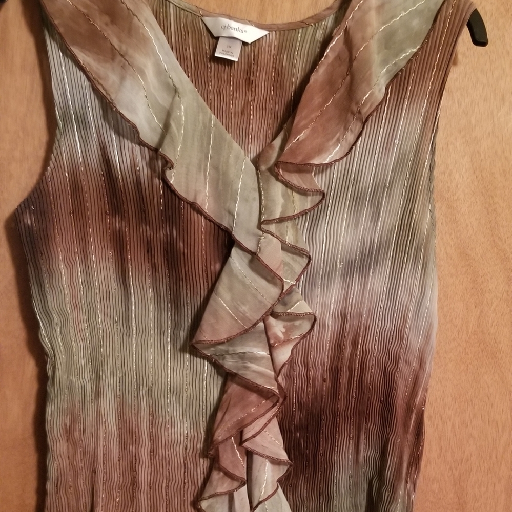 CJ Banks 1X dress summer blouse